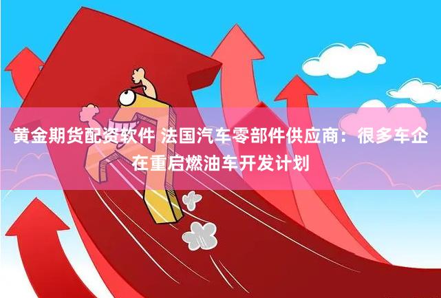 黄金期货配资软件 法国汽车零部件供应商：很多车企在重启燃油车开发计划